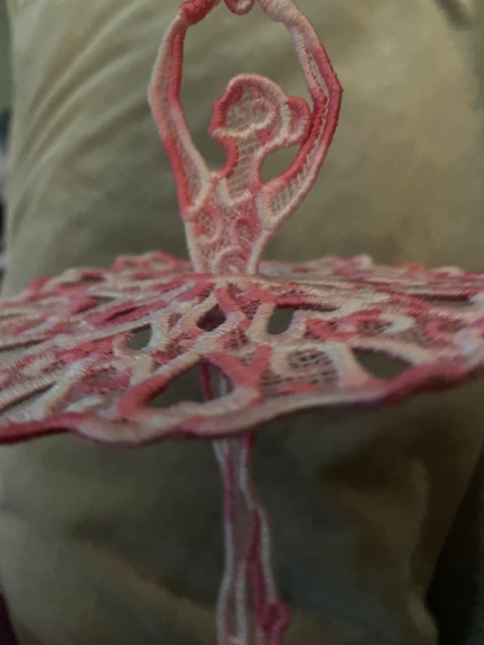 Embroidered Ballerina Ornament (3D)