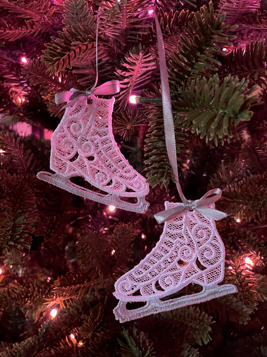 NEW!!!! Ice Skates Embroidered Ornament