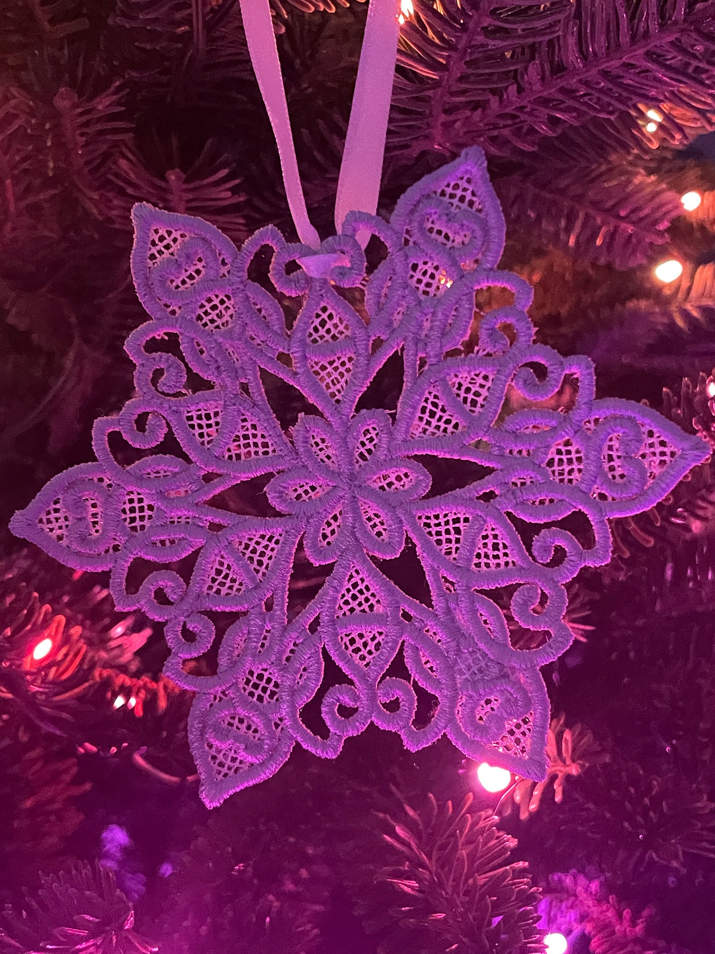 NEW! Frost Embroidered Snowflake Ornament